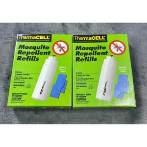 Lot Of 2 ThermaCELL Mosquito Repellent Refills 1 Butane Cartridge 3 Mats New